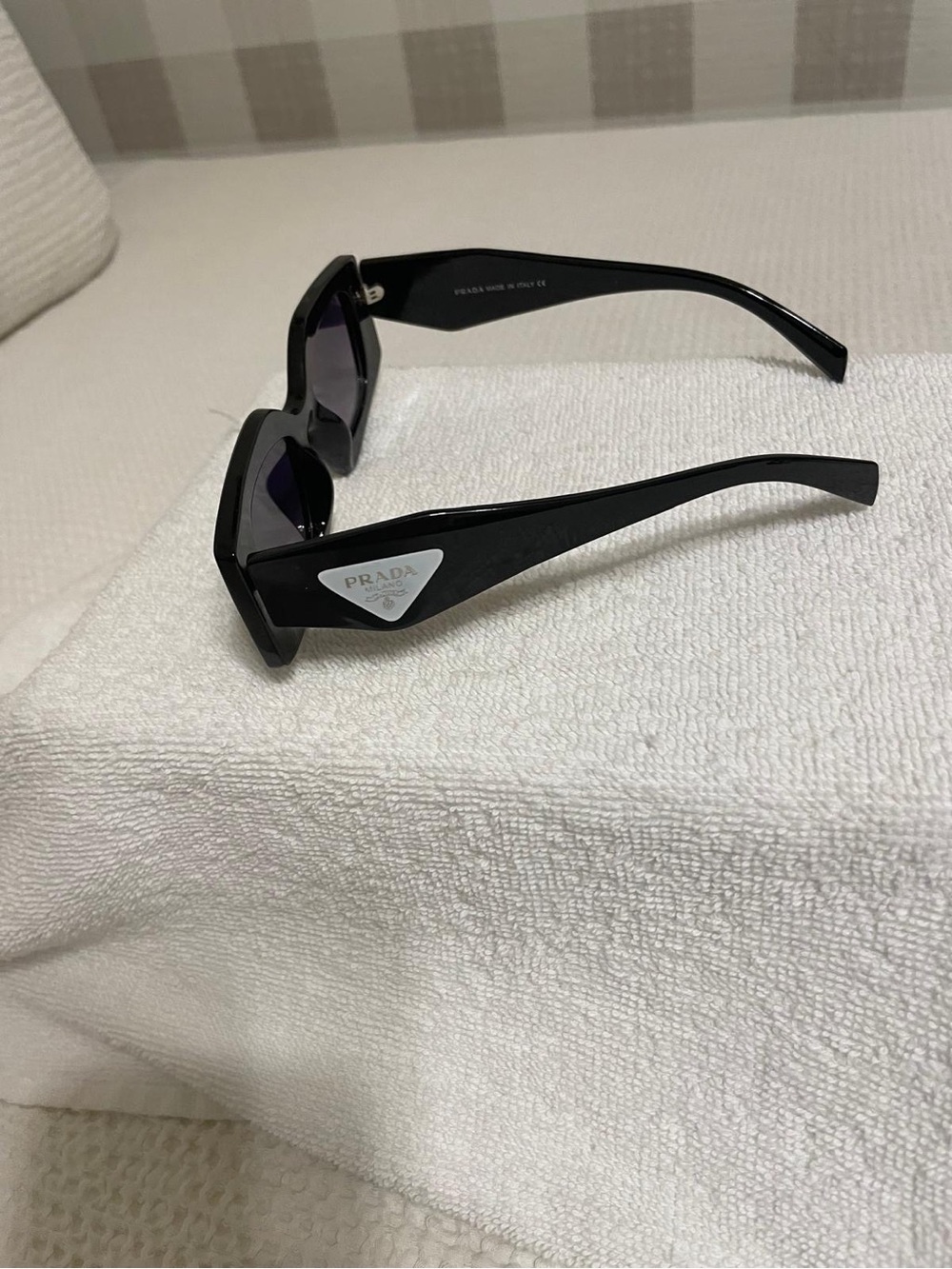 Prada Black Triangle Logo Sunglasses